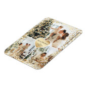 Sparkly Gold Heart Photo Merry Christmas Magnet (Côté Gauche)