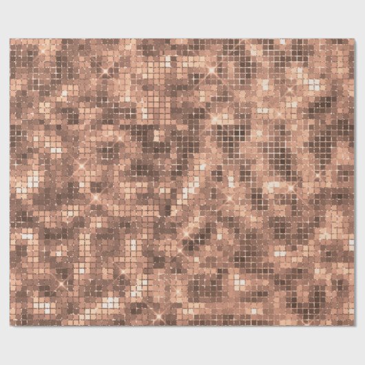 Sparkly Gold Luxury Sparkle Girly Sequins Party Cadeaupapier (Vlak)