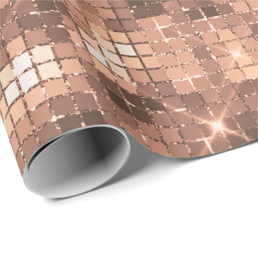 Sparkly Gold Luxury Sparkle Girly Sequins Party Cadeaupapier (Rol Hoek)