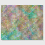 Sparkly Gold Rainbow Lights Chevron Pattern Cadeaupapier (Vlak)