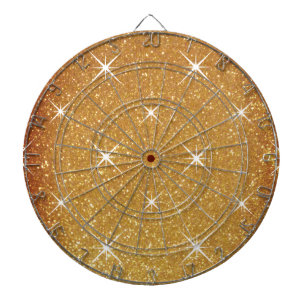 Sparkly gouden glitter dartboard ontwerp dartbord
