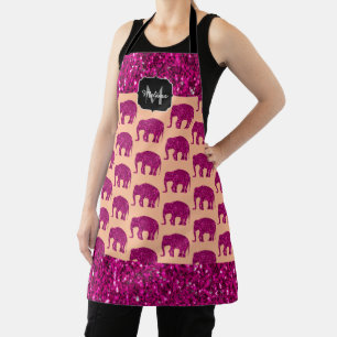 Sparkly heet roze Olifant faux sparkles Monogram Schort