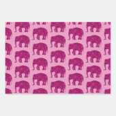 Sparkly heet roze Olifant fonkelt patroon Inpakpapier Vel (Voorkant 2)