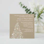 Sparkly Holiday Tree Invite, latte Kaart (Staand voorkant)