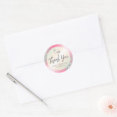 Sparkly Holographic Glitter Bedankt Aankoop Ronde Sticker (Envelop)