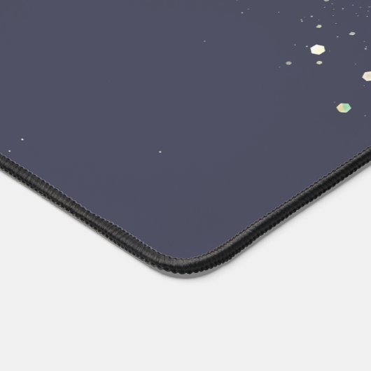 Sparkly Holographic Roos Gold Glitter Monogram Bureaumat (Hoek)