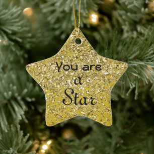 Sparkly Hope Star Keramisch Ornament