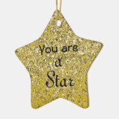 Sparkly Hope Star Keramisch Ornament (Links)