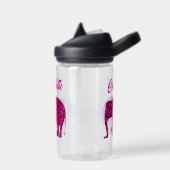 Sparkly hot pink Elephant faux sparkle aangepaste  Waterfles (Links)