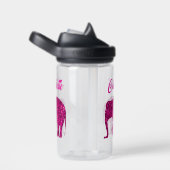 Sparkly hot pink Elephant faux sparkle aangepaste  Waterfles (Rechts)