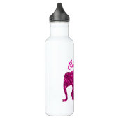 Sparkly hot pink Elephant faux sparkle aangepaste  Waterfles (Links)