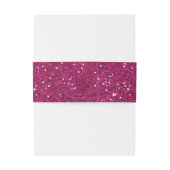 Sparkly Hot Pink & Silver Glitter Uitnodigingen Wikkel (Achterkant Voorbeeld)