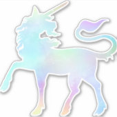 Sparkly Iridescent Unicorn Sticker (Voorkant)