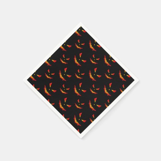 Sparkly Jack O'Lantern face Halloween patroon Servet (Hoek)