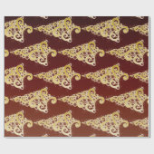 Sparkly kerstboom cadeaupapier (Vlak)