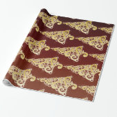 Sparkly kerstboom cadeaupapier (Uitgerold)