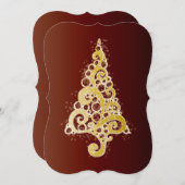 Sparkly kerstboom feestdagenkaart (Voorkant / Achterkant)