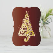 Sparkly kerstboom feestdagenkaart (Staand voorkant)