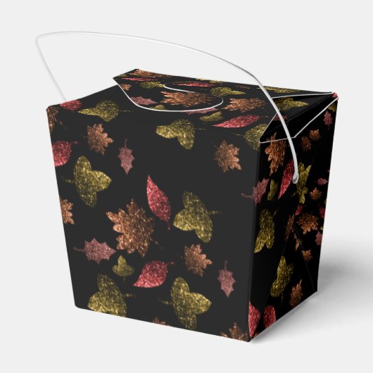 Sparkly laat Thanksgiving restjes over Aangepaste Bedankdoosjes (Achterkant)