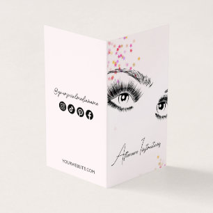 Sparkly Lashes Aftercare Instructies Icon Glitter Visitekaartjes