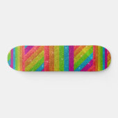 Sparkly LGBTQ Rainbow Glitter Gay Pride Sparkles Skateboard (Horizontaal)