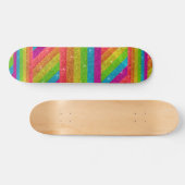 Sparkly LGBTQ Rainbow Glitter Gay Pride Sparkles Skateboard (Horizontaal)