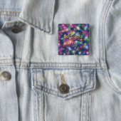 Sparkly Lights Vierkante Button 5,1 Cm (In situ)