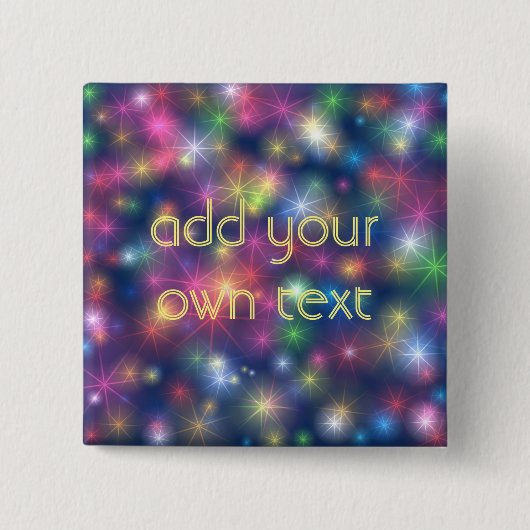 Sparkly Lights Vierkante Button 5,1 Cm (Voorkant)