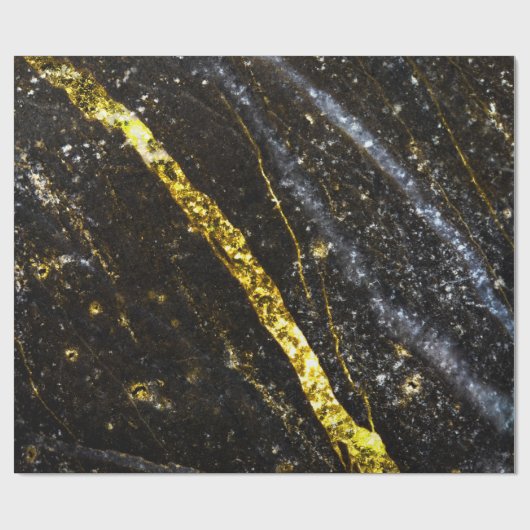 Sparkly lijn goud zwart chic abstract cadeaupapier (Vlak)