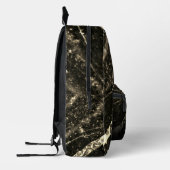 Sparkly lijn goud zwart chic abstract Monogram Bedrukte Rugzak (Links)