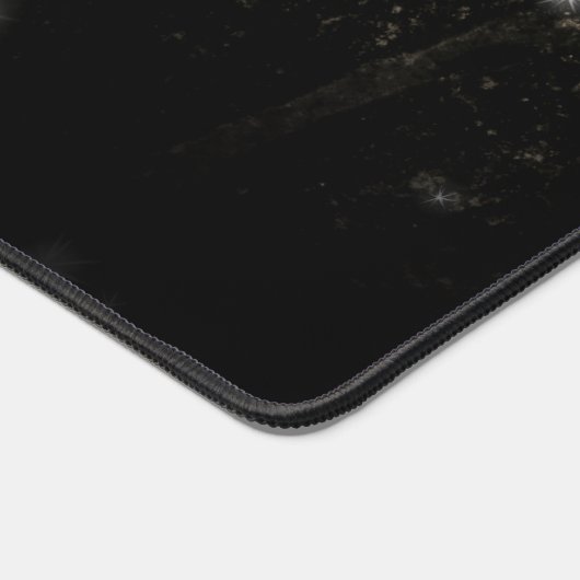 Sparkly lijn goud zwart chic abstract Monogram Bureaumat (Hoek)