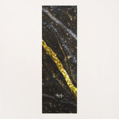 Sparkly lijn goud zwart chic abstract Monogram Yogamat (Voorkant)