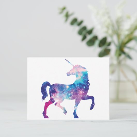Sparkly Magical Unicorn Briefkaart (Staand voorkant)