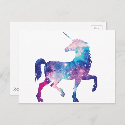 Sparkly Magical Unicorn Briefkaart (Voorkant / Achterkant)