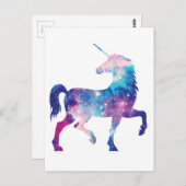 Sparkly Magical Unicorn Briefkaart (Voorkant / Achterkant)