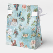 Sparkly Magical Winter Vintage-kerstcollage Bedankdoosjes (Achterkant)