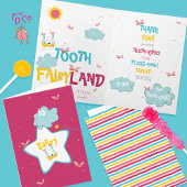 Sparkly magisch grappig tand fee dank u kaart