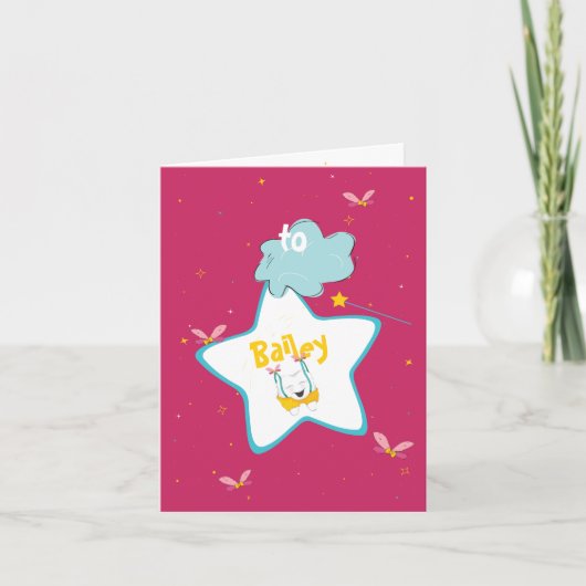 Sparkly magisch grappig tand fee dank u kaart (Voorkant)