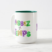 Sparkly Mardi Gras Design Ceramic Mug (Devant gauche)