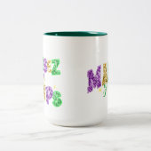 Sparkly Mardi Gras Design Ceramic Mug (Centre)