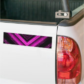 Sparkly metallic hot roze magenta zwarte chevron bumpersticker (Op Truck)