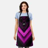 Sparkly metallic hot roze zwarte chevron Monogram Schort (Gedragen)