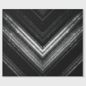 Sparkly metallic zilver zwarte zeegraallijnen cadeaupapier (Vlak)