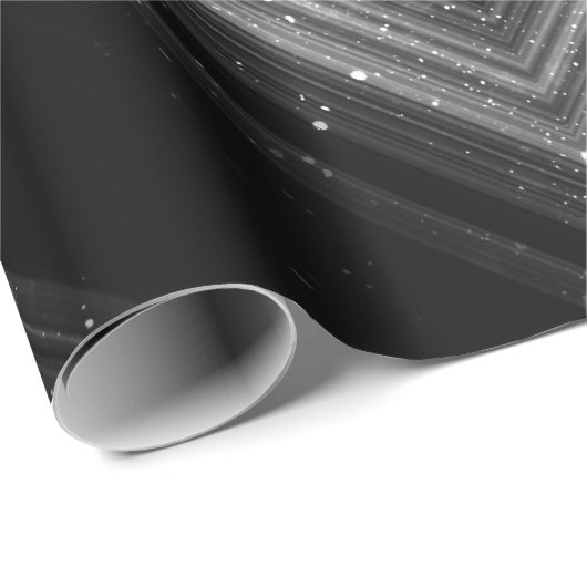 Sparkly metallic zilver zwarte zeegraallijnen cadeaupapier (Rol Hoek)