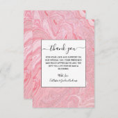 Sparkly Modern Blush Coral Pink Glitter Marble Bedankkaart (Voorkant / Achterkant)
