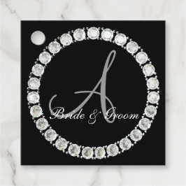 Sparkly monogram A aanpasbaar Bedankjes Labels