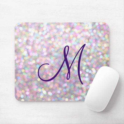 Sparkly Monogram Muismat (Met muis)