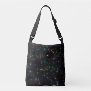 Sparkly Multicolor Stars Crossbody Tas