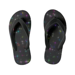 Sparkly Multicolor Stars Kinder Teenslippers