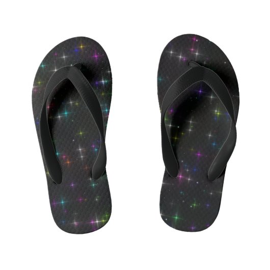 Sparkly Multicolor Stars Kinder Teenslippers (Voetbed)